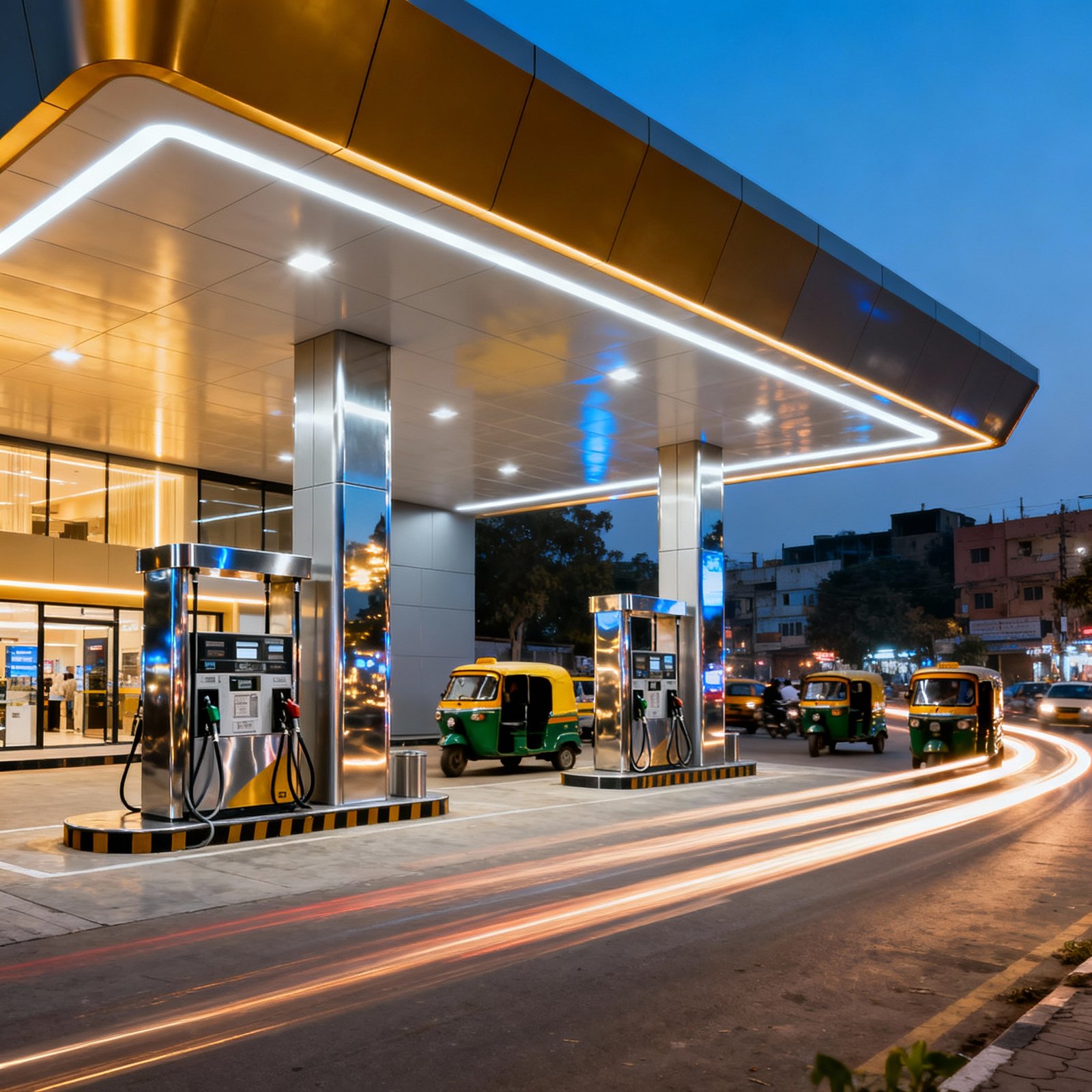 Delhi Skyline at Sunset – Iconic Landmarks and Vibrant Cityscape