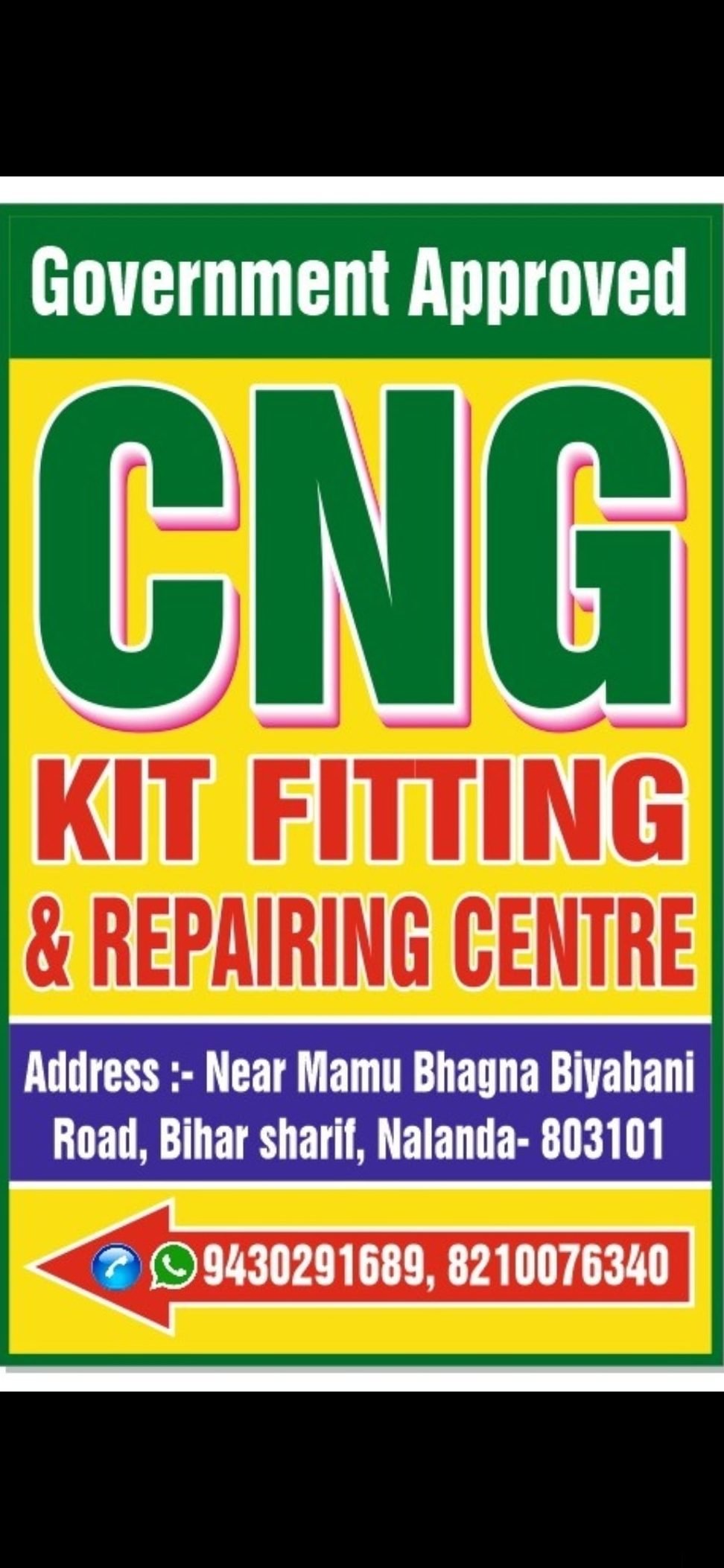 govt approved cng kit fitment center bihar sharif
